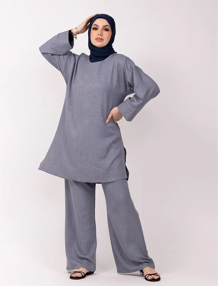 Denim Crêpey Co Ord Set